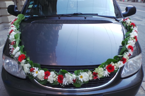 kāzu automašīnu dekori